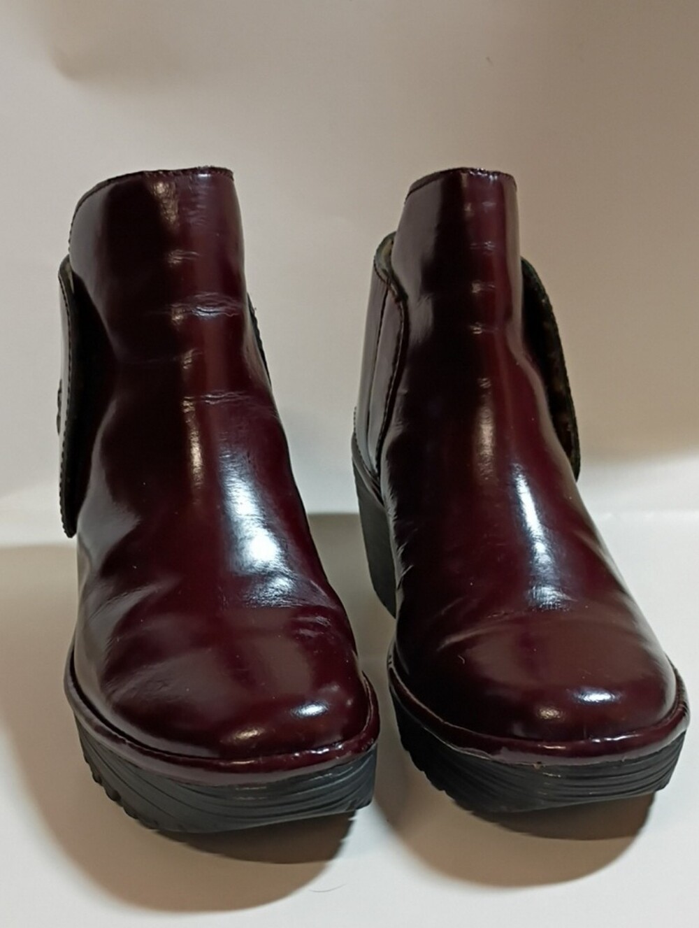 Fly London Women's Deep Wine Leather Ankle Boots